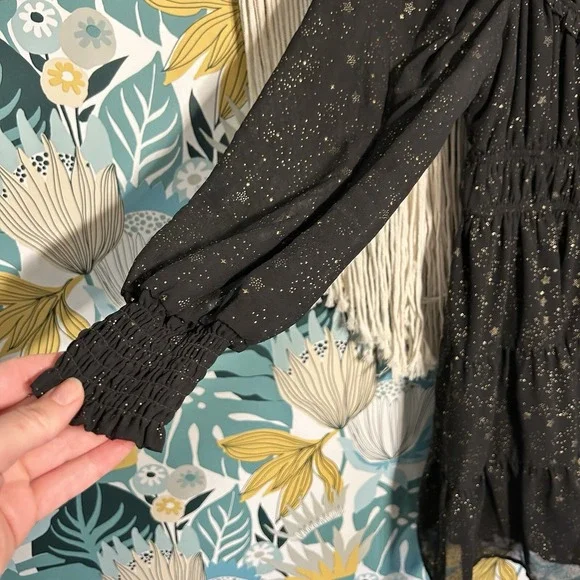 Blu Pepper Whimsigoth Y2K Fairy Grunge Black Dress Magical Dreamy Sz Medium - Picture 2 of 6